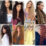Extensie de par afro Deep Water Wave Twist Crochet de 80 cm Cod ADW1B Brunet